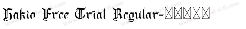 Hakio Free Trial Regular字体转换